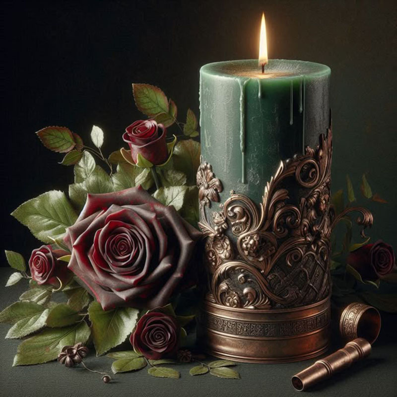 Candle Making Vinings - Vintage barokke wijnstok reliëf kolom kaars