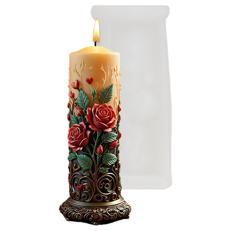 Europese stijl rode roos hartv - Candle Making Vinings recensie en prijs