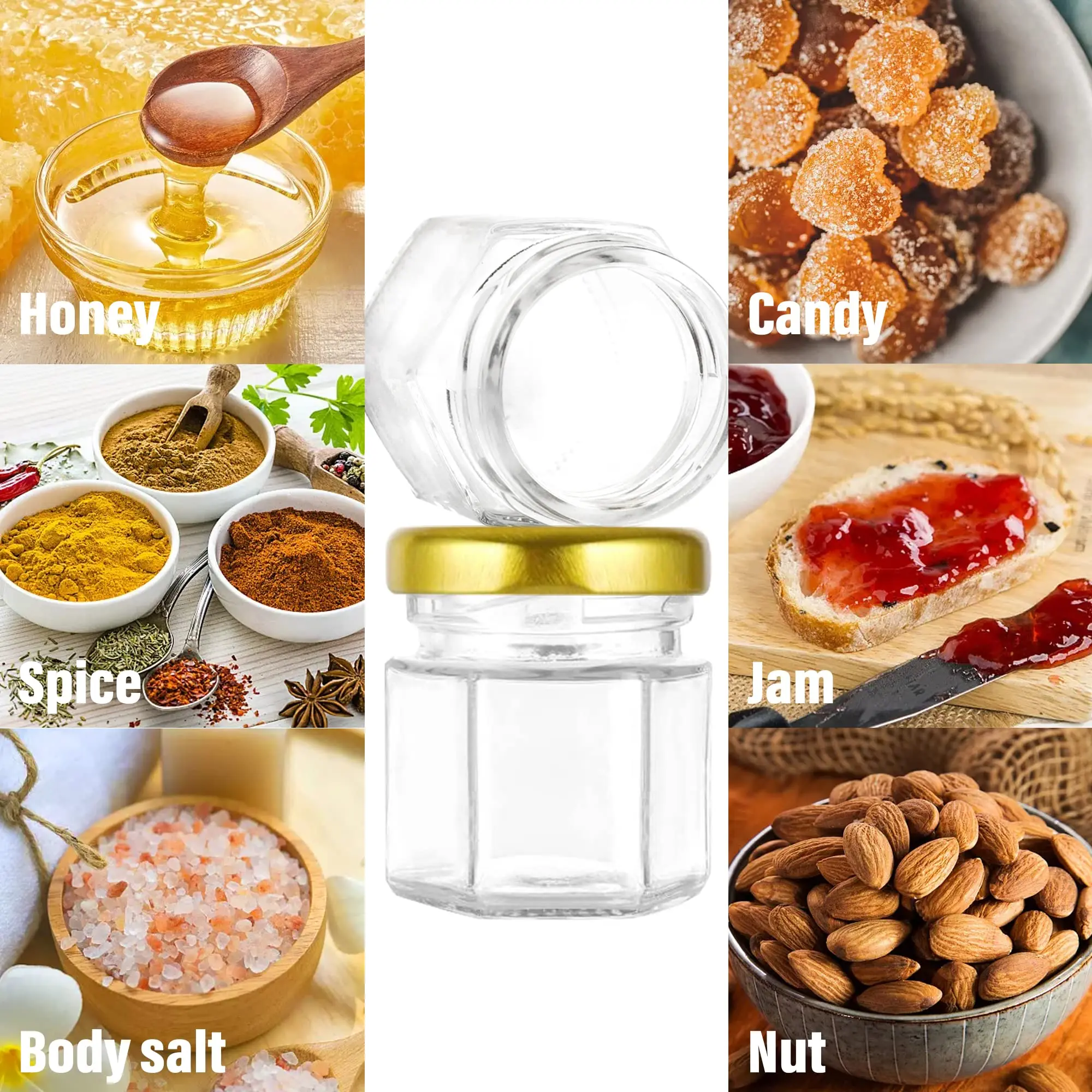 1,5 oz zeshoekige mini glazen  - Candle Making Event recensie en prijs