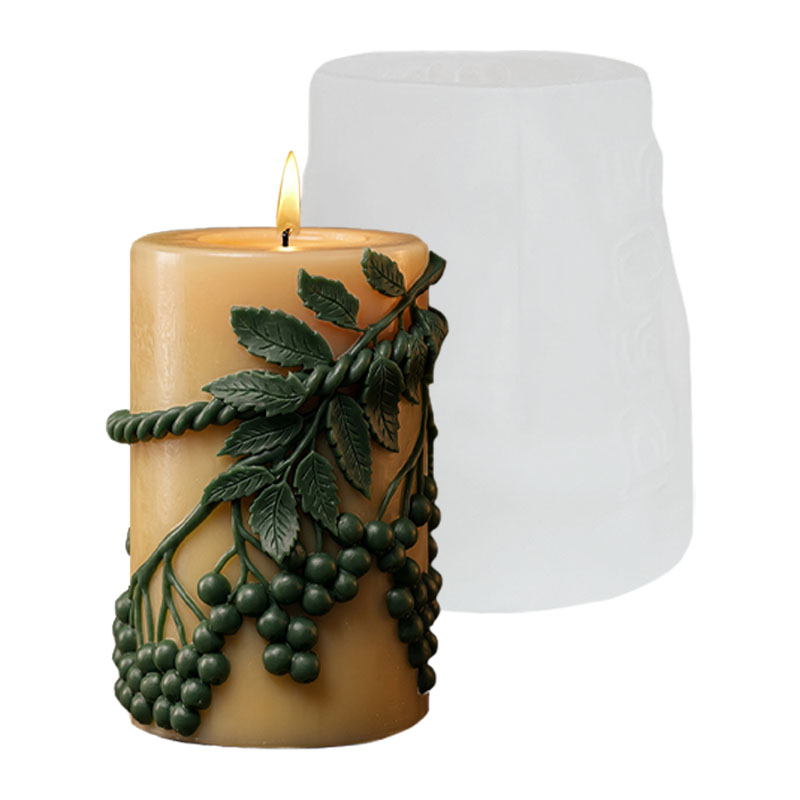 Vine Green Leaf Berry reliëfvo - Candle Making Vinings recensie en prijs