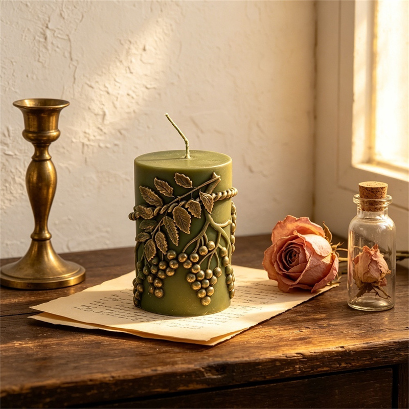 Rustieke reliëf-bessenbladrank - Candle Making Vinings recensie en prijs