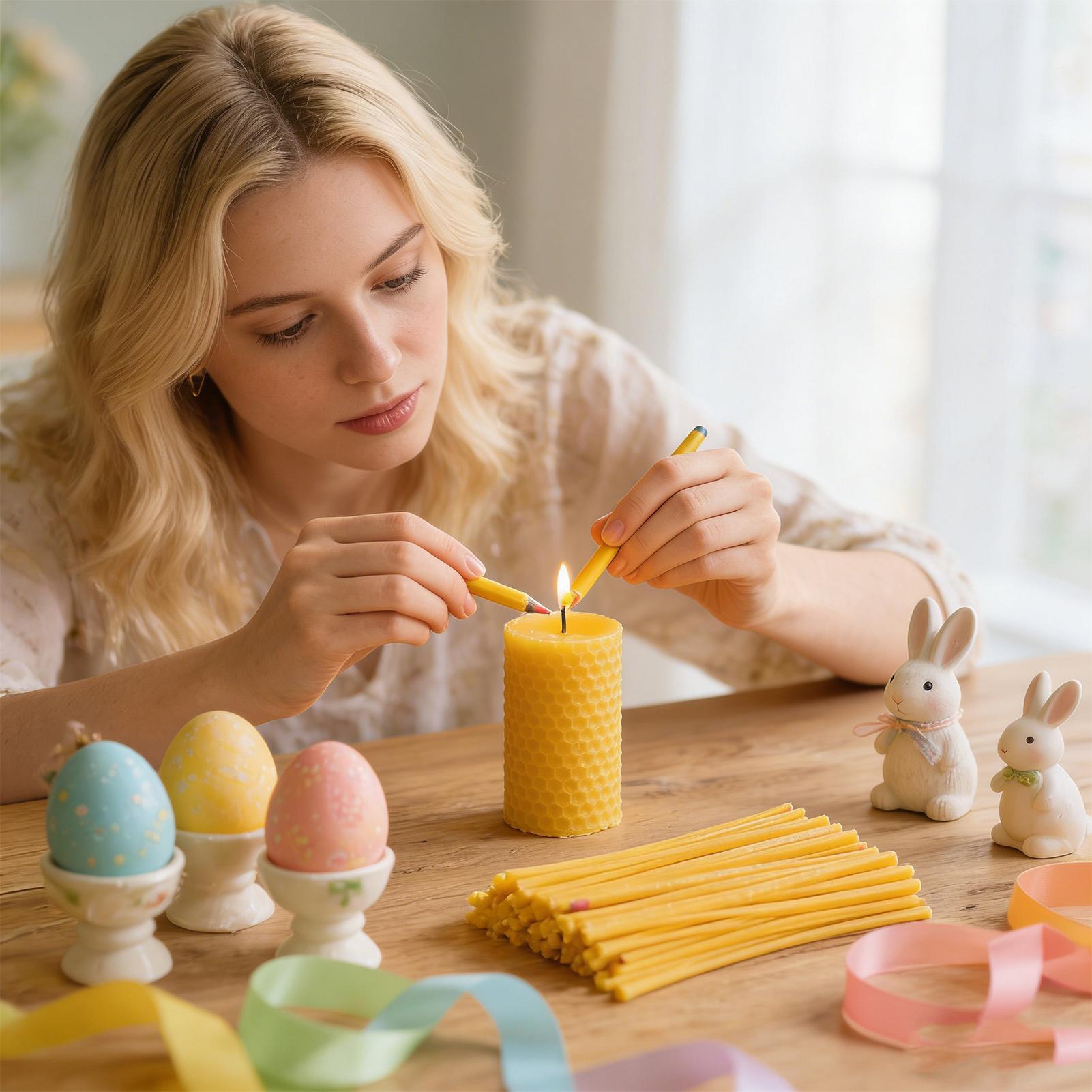 Ei-decoratie bijenwasstokjes 1 - Candle Making Kits recensie en prijs