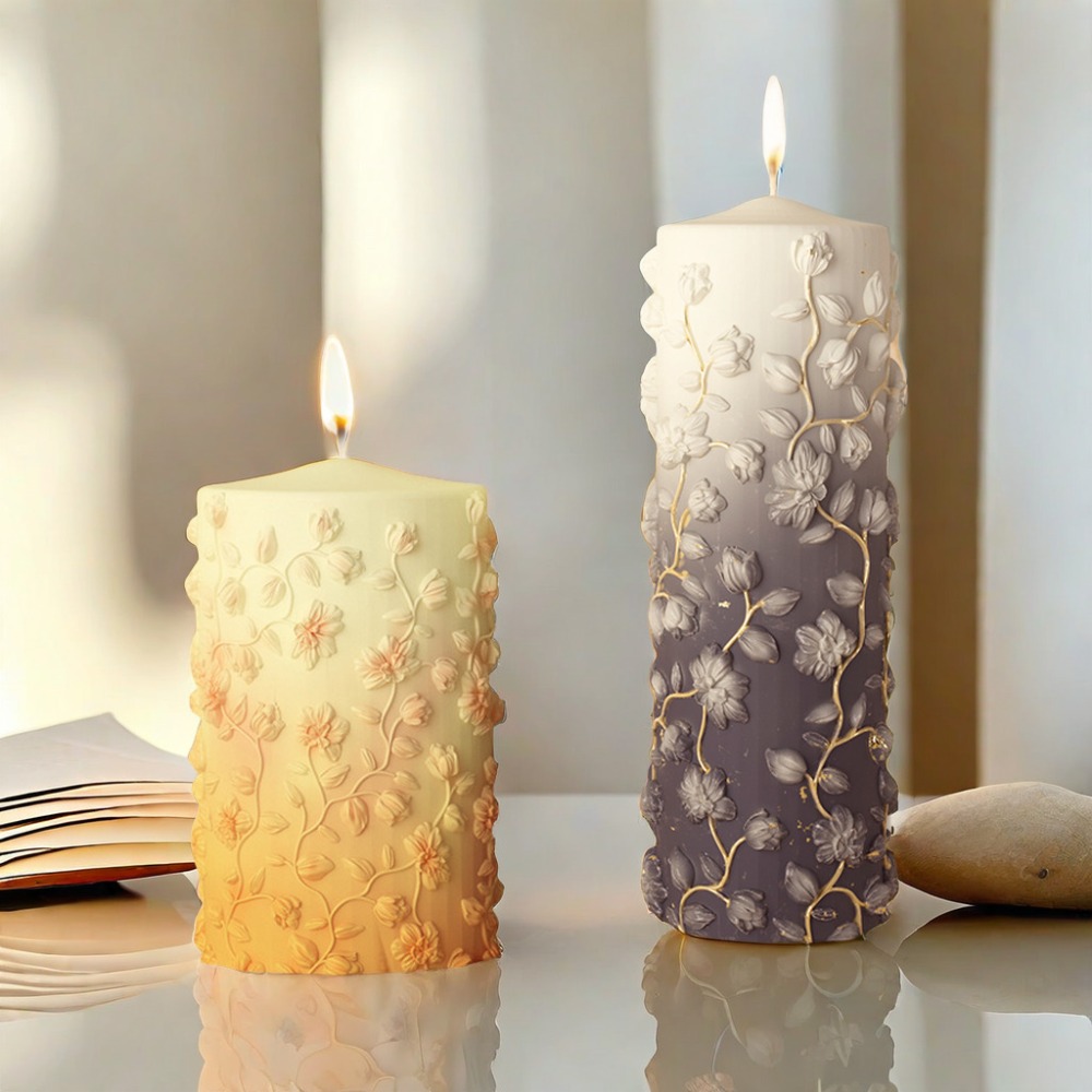 Bloemen Wijnstok Relief Taper  - Candle Making Vinings recensie en prijs