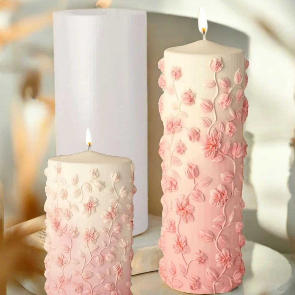 Bloemen Wijnstok Relief Taper  - Candle Making Vinings recensie en prijs